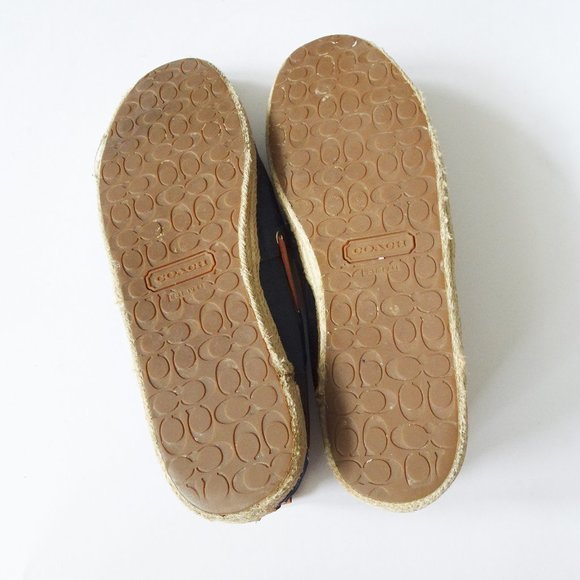Coach Mellow Blue Canvas Espadrille Flats 9 - Picture 9 of 10